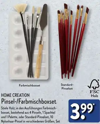 Aldi Nord HOME CREATION Pinsel/Farbmischboxset Angebot