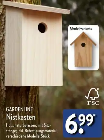 Aldi Nord GARDENLINE Nistkasten Angebot