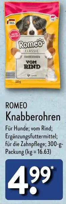 Aldi Nord ROMEO Knabberohren 300 g Packung Angebot