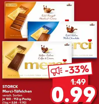 Kaufland STORCK Merci-Täfelchen 100-112 g Packg. Angebot