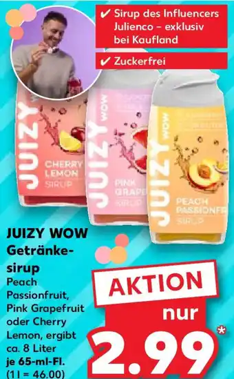 Kaufland JUIZY WOW Getränkesirup 65 ml Fl. Angebot