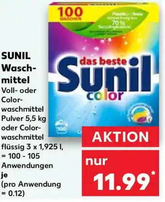 Kaufland SUNIL Wasch- mitte 100-105 Anwendungen Angebot