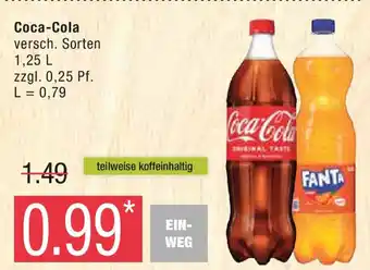 Marktkauf Coca-Cola 1,25 L Angebot