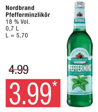 Marktkauf Nordbrand Pfefferminzlikör 0,7 l Angebot