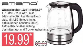 Marktkauf emero Wasserkocher ,,WK-119988.7" Angebot