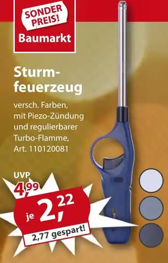 Sonderpreis Baumarkt Sturmfeuerzeug Angebot
