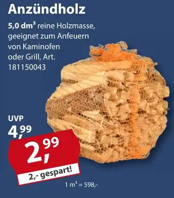 Sonderpreis Baumarkt Anzündholz 5,0 dm³ Angebot