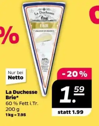 NETTO La Duchesse Brie 200 g Angebot