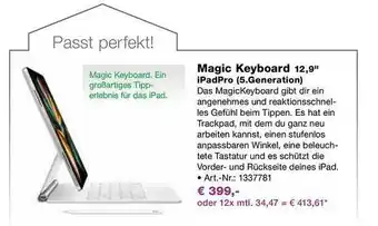 EP Magic Keyboard 12.9" Ipadpro (5. Generation) Angebot