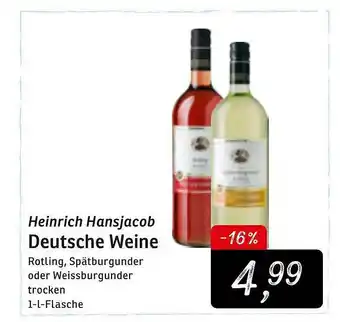 KONSUM Heinrich Hansjacob Deutsche Weine Angebot