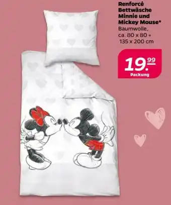 NETTO Renforcé Bettwäsche Minnie und Mickey Mouse Angebot