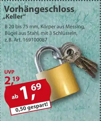 Sonderpreis Baumarkt Vorhängeschloss ,,Keller" Angebot