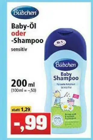 Thomas Philipps Bübchen Baby-öl Oder -shampoo Angebot