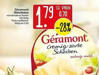 WEZ Géramont Weichkäse Angebot