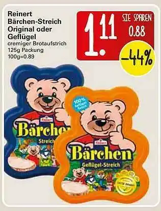 WEZ Reinert Bärchen-streich Original Oder Geflügel Angebot