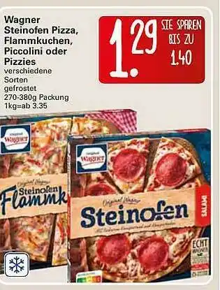 WEZ Wagner Steinofen Pizza, Flammkuchen, Piccolini Oder Pizzies Angebot