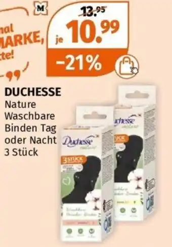 Müller DUCHESSE Nature Waschbare Binden Tag oder Nacht 3 Stück Angebot