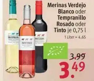 Rossmann Merinas Verdejo Blanco Oder Tempranillo Rosado Oder Tinto Angebot