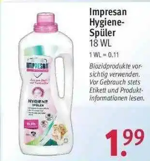 Rossmann Impresan Hygiene Spüler Angebot