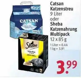 Rossmann Catsan Katzenstreu Oder Sheba Katzenahrung Multipack Angebot