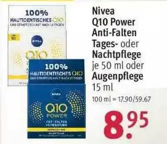 Rossmann Nivea Q10 Power Anti-falten Tages Oder Nachtpflege Oder Augenpflege Angebot