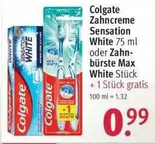 Rossmann Colgate Zahncreme Sensation White Oder Zahnbürste Max White Angebot