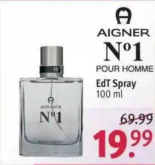 Rossmann Aigner No 1 Pour Homme Edt Spray Angebot