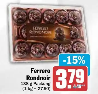 Hit Ferrero Rondnoir 138 g Packung Angebot