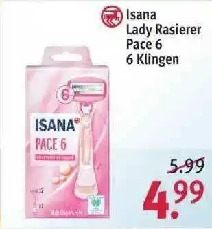 Rossmann Isana Lady Rasierer Pace 6 Angebot