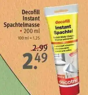 Rossmann Decofill Instant Spachtelmasse Angebot