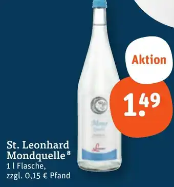 tegut St. Leonhard Mondquelle 1 l Flasche, Angebot