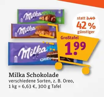 tegut Milka Schokolade 300 g Tafel Angebot