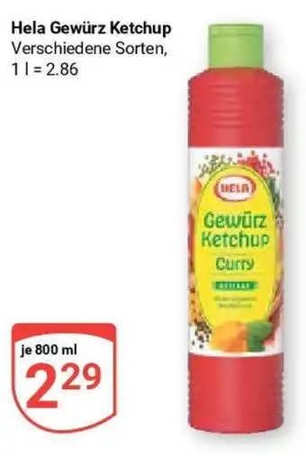 Globus Hela Gewürz Ketchup 800 ml Angebot