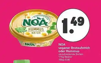 WEZ Noa Veganer Brotaufstrich Oder Hummus Angebot