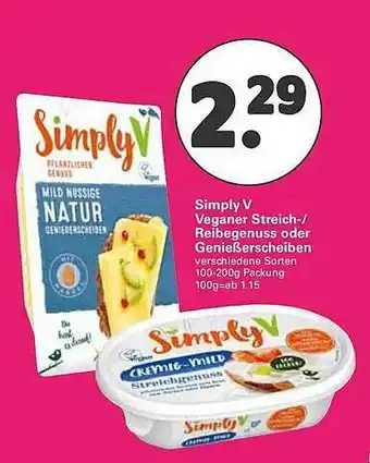 WEZ SimplyV Veganer Streich- Reibegenuss Oder Genießerscheiben Angebot