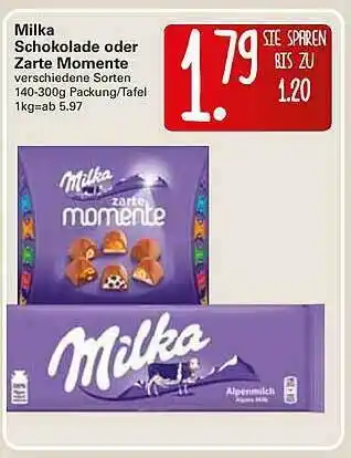 WEZ Milka Schokolade Oder Zarte Momente Angebot