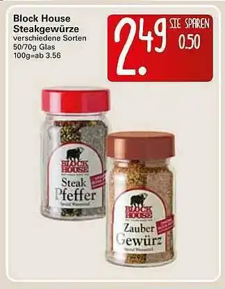 WEZ Block House Steakgewürze Angebot