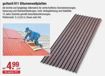 V Baumarkt Guttanit K11 Bitumenwellplatten Angebot