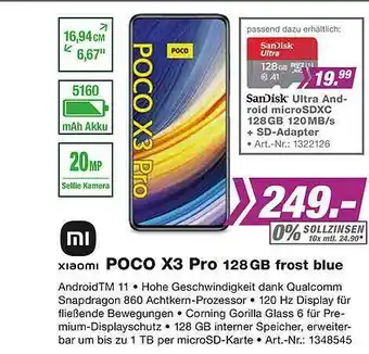 EP Xiaomi Poco X3 Pro 128 Gb Frost Blue Angebot