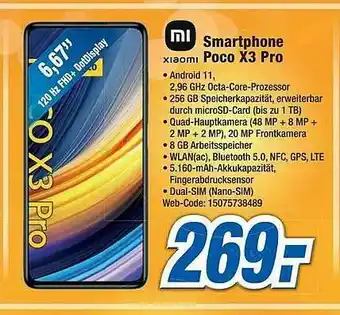 Expert Smartphone Poco X3 Pro Xiaomi Angebot