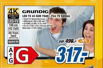 Expert Grundig Led Tv 43 Gub 7040 - Fire Tv Edition Angebot