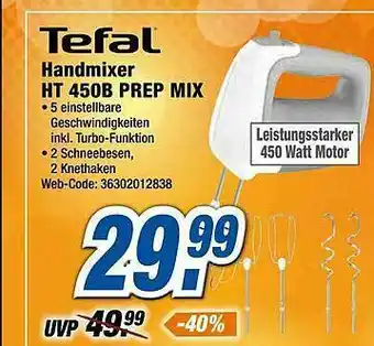 Expert Tefal Handmixer Ht 450b Prep Mix Angebot