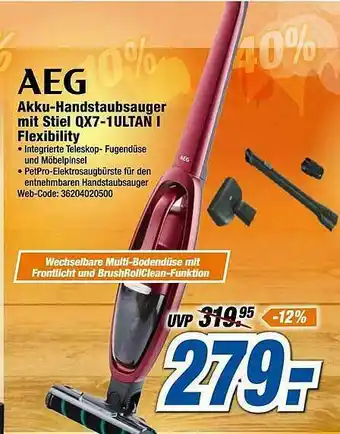 Expert Aeg Akku-handstaubsauger Mit Stiel Qx7-1ultan I Flexibility Angebot