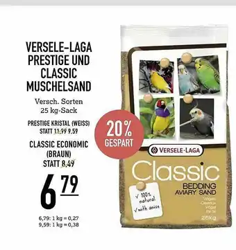 Kölle Zoo Versele-laga Prestige Und Classic Muschelsand Angebot