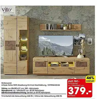 Möbel Martin Vito Wohnwand Angebot