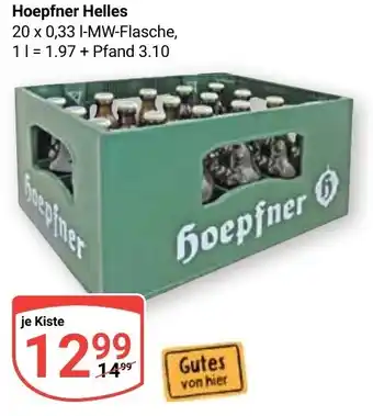 Globus Hoepfner Helles 20 x 0,33 l-MW-Flasche Angebot