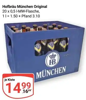 Globus Hofbräu München Original 20 x 0,5 l-MW-Flasche Angebot