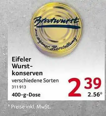 Selgros Eifeler Wurstkonserven Angebot