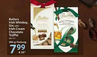 Selgros Butlers Irish Whiskey, Gin Oder Irish Cream Chocolate Trüffel Angebot