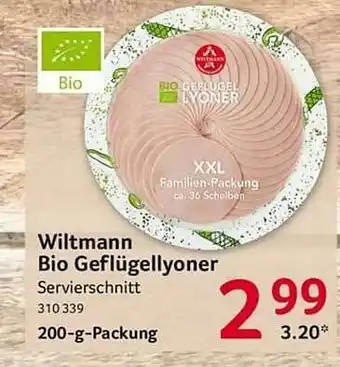 Selgros Wiltmann Bio Geflügellyoner Angebot